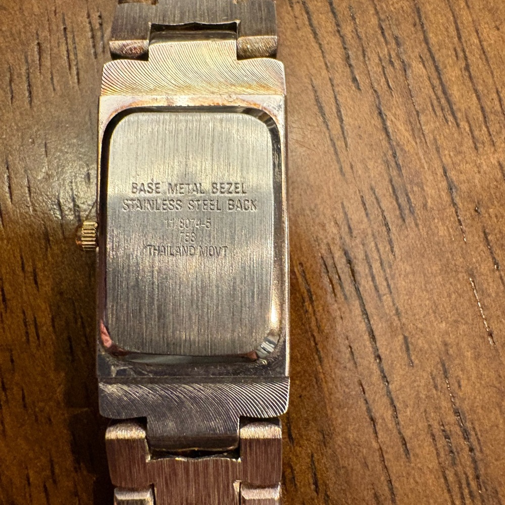 Anne Klein Gold And Silver Rectangular Watch - image 3
